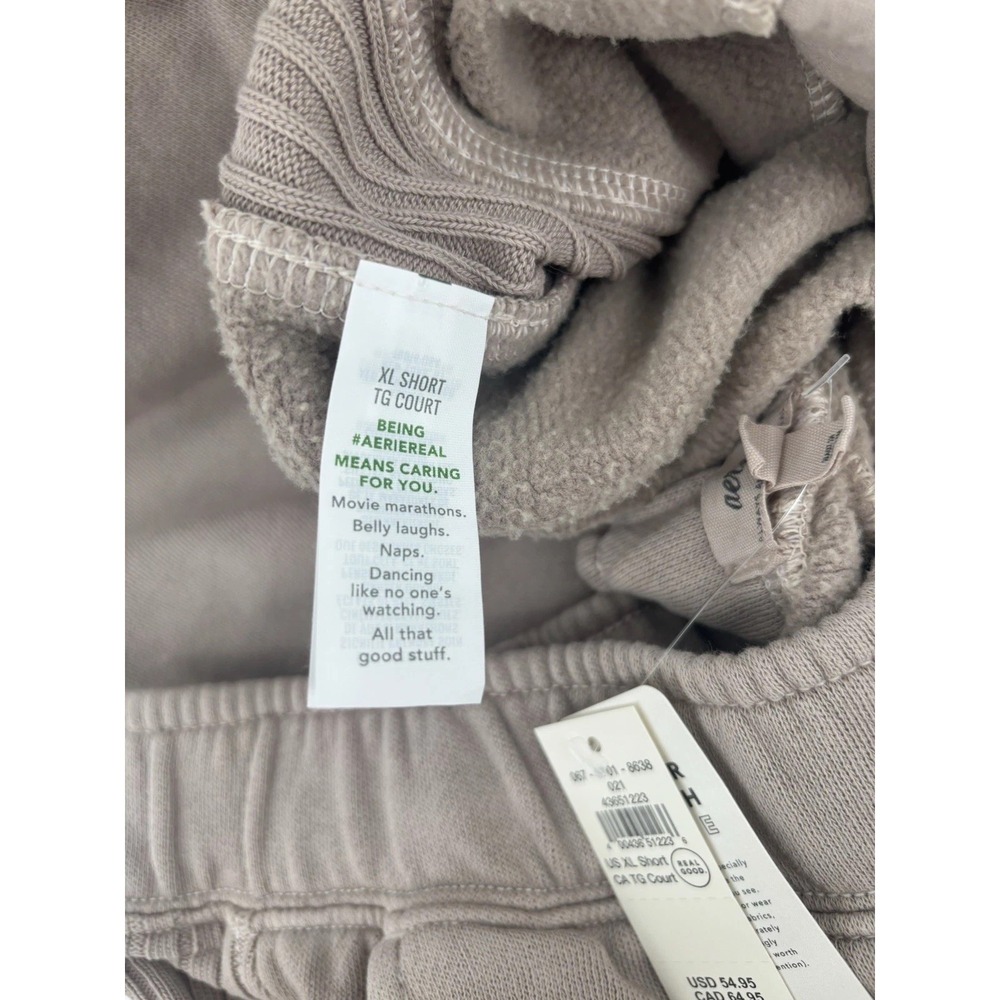 NWT Aerie Oh Snap! Barrel Sweatpant Sz XL Short Stone Harbor Cozy Lounge $55 - Picture 10 of 15